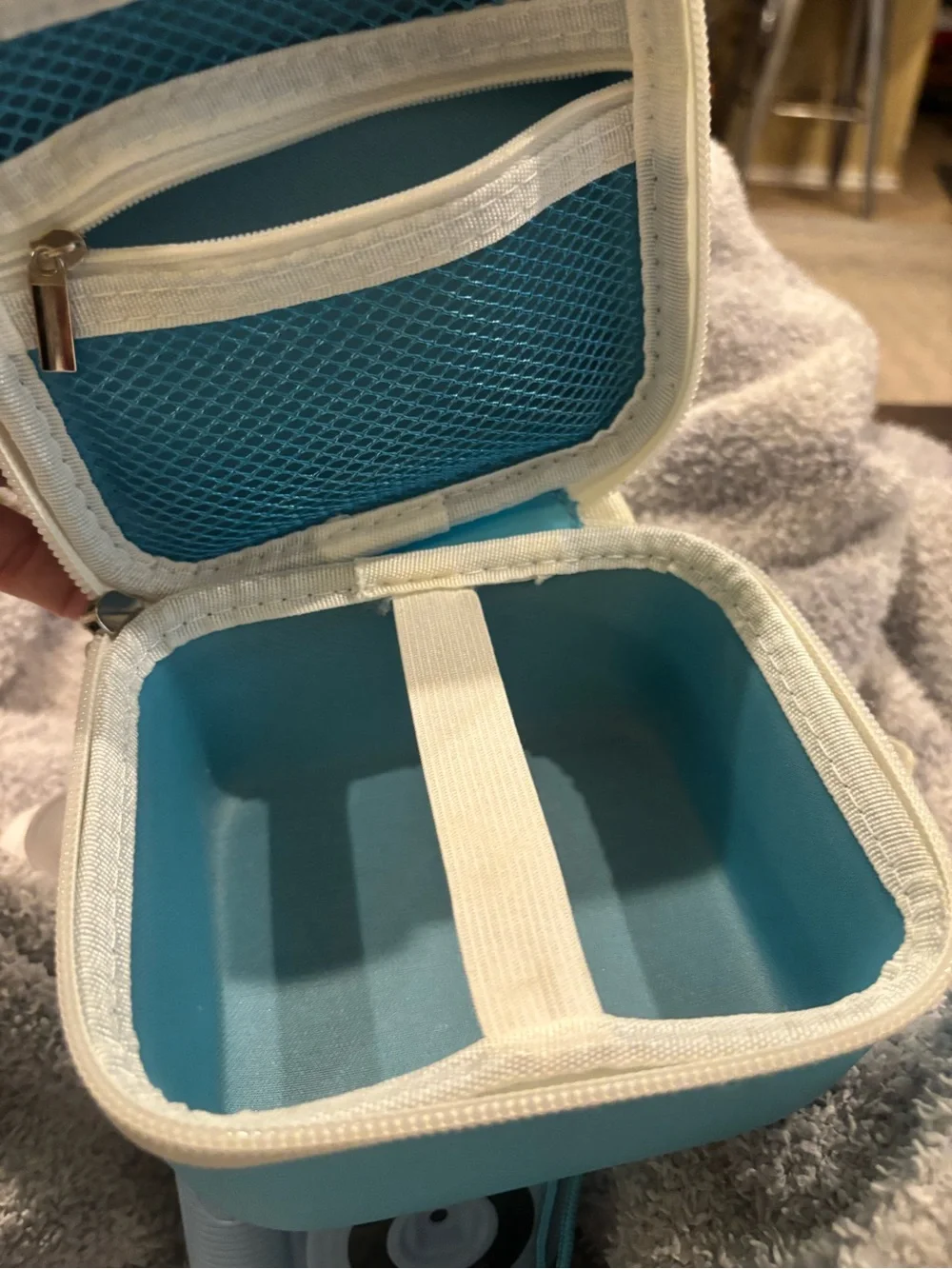 Light Blue Instant Print Toy Camera with Carry Case and Strap